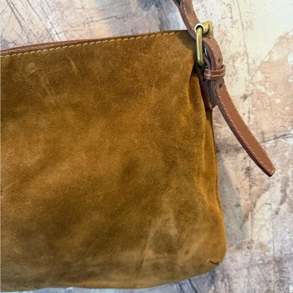 BURBERRY handbag suede purse - brown - vintage - Picture 6 of 16